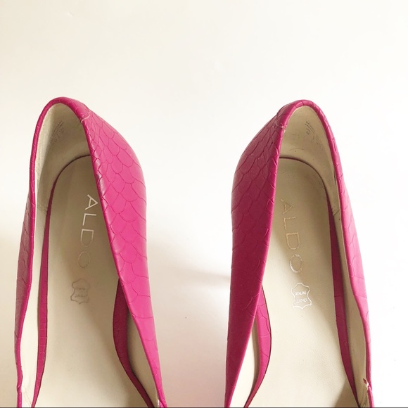 ALDO Women’s Pointy Toe Embossed Pump Heels B-15 - Picture 2 of 5